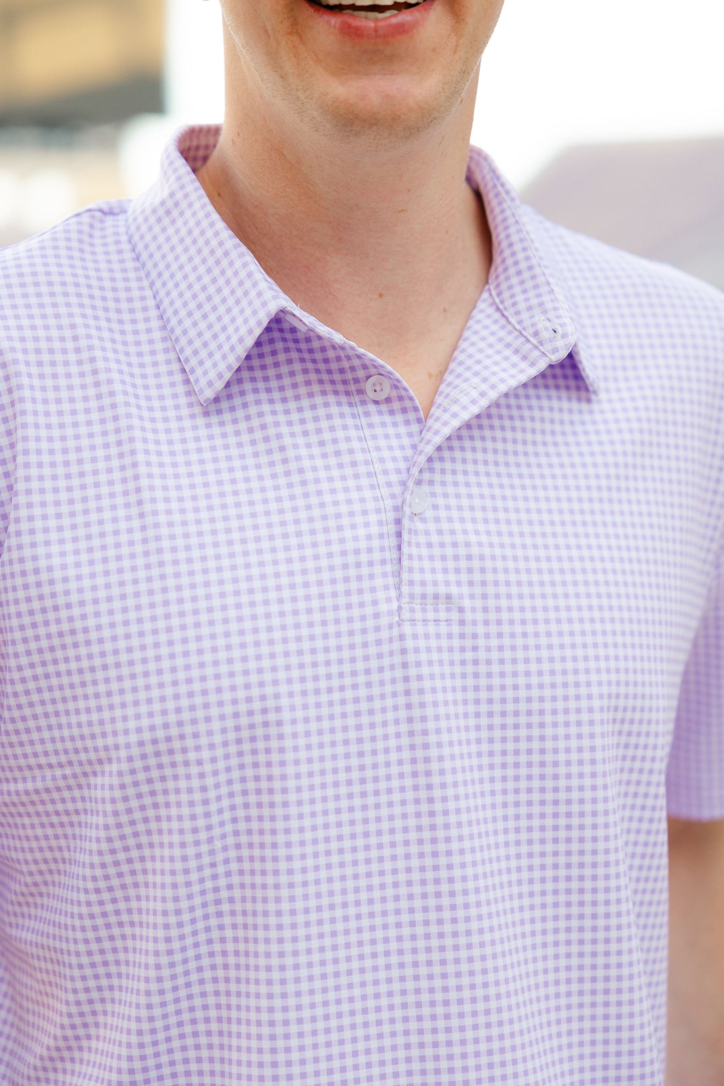Purple Plaid Men's Polo (FINAL SALE)