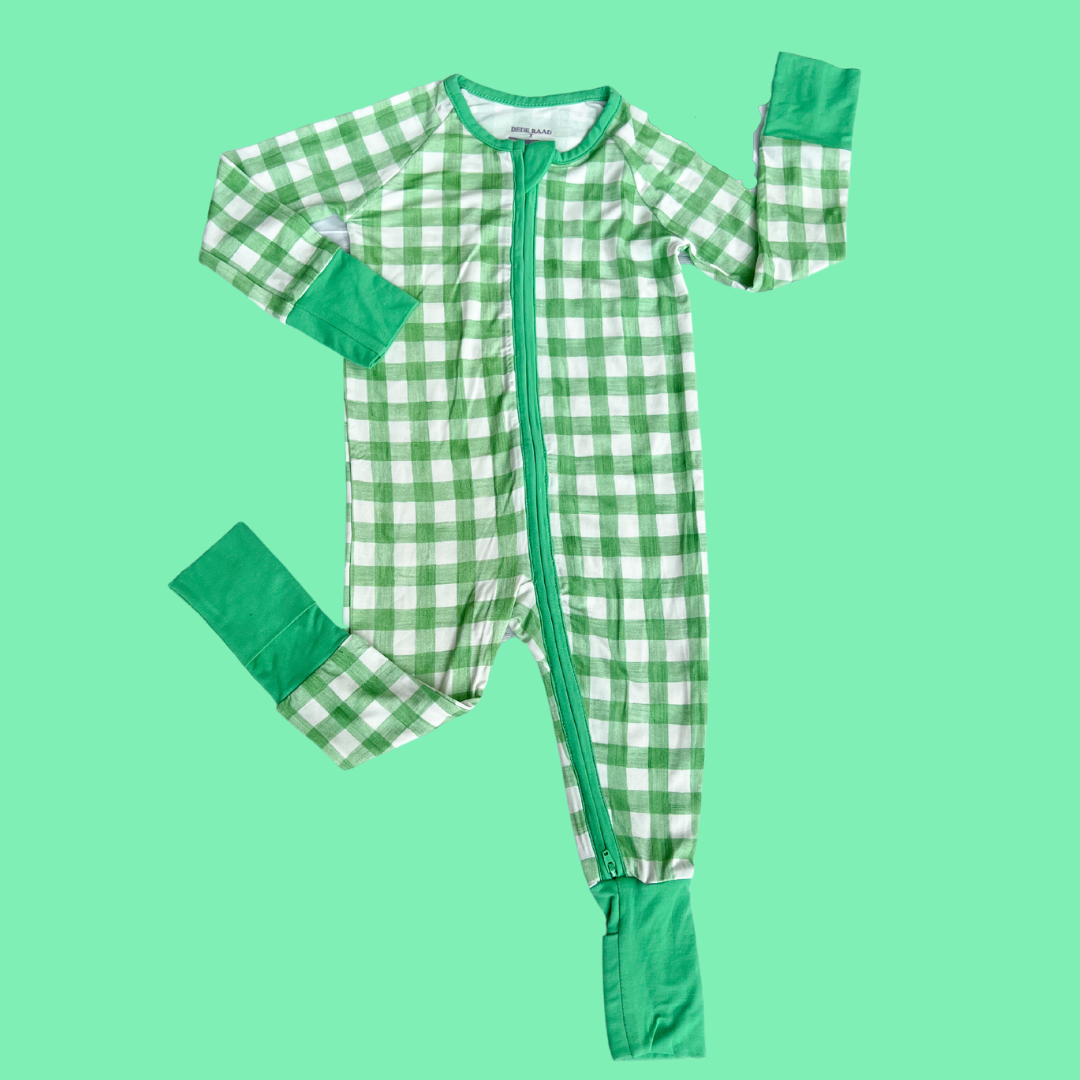 Raad Plaid Zipper Romper