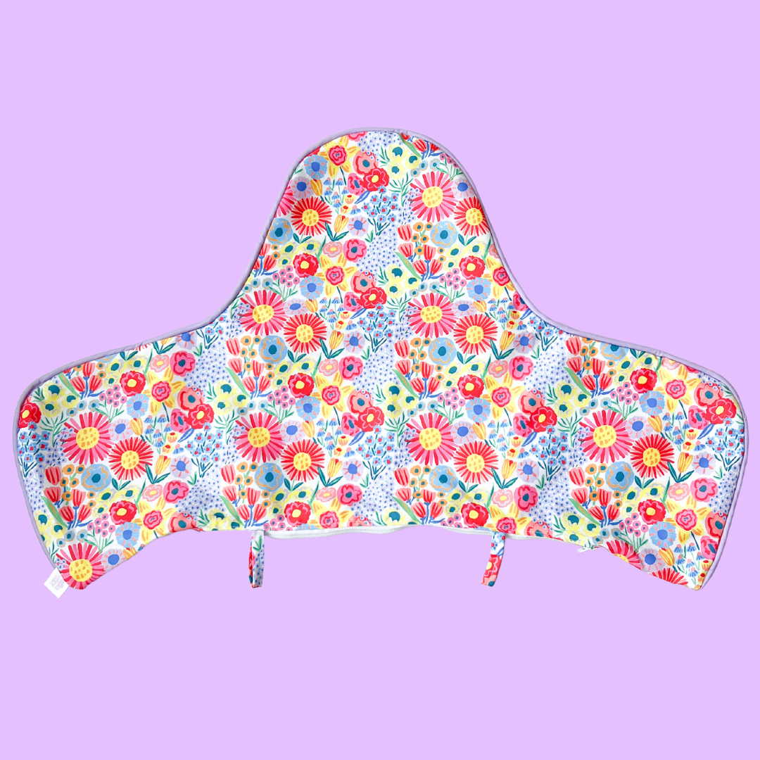 Vibrant Floral High Chair Cushion Cover I Poppy Kids Co