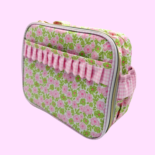 Pink and Green Floral Lunchbox