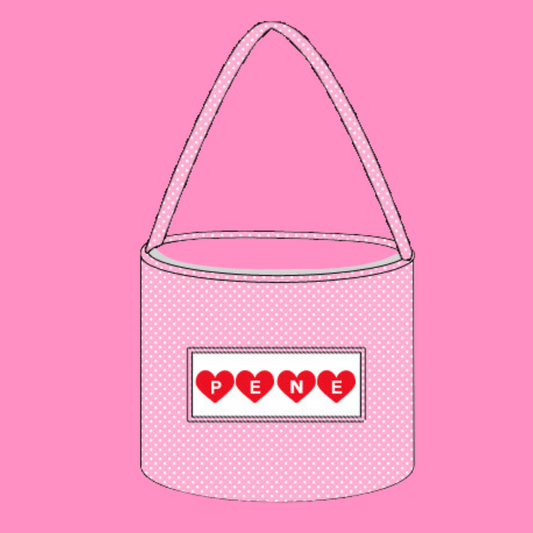 Personalized Pink Valentine's Bucket PREORDER (Ships Late December/Early January)
