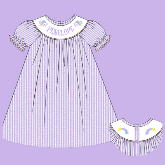 Personalized Unicorn Dress PREORDER (Ships Late May/Early June)