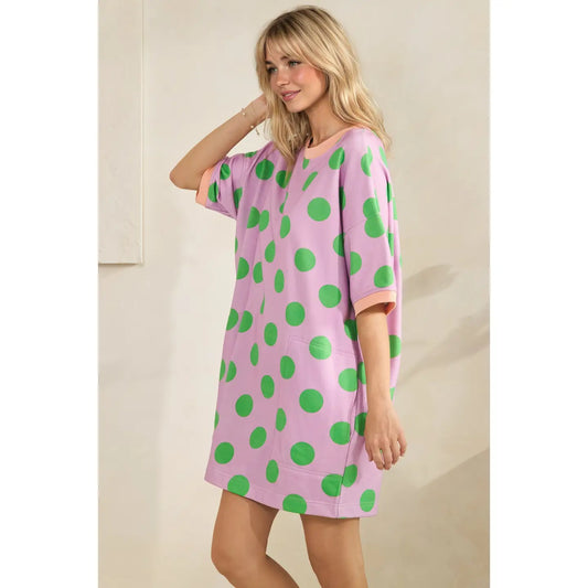 Carpool Dress (Lavender + Green)