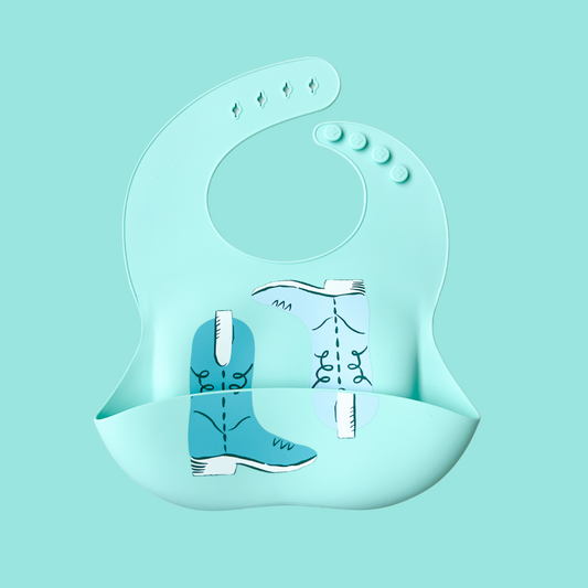 Green Boots Silicone Bib