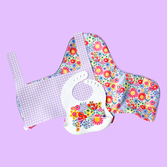 Louie Floral Silicone Bib (FINAL SALE)