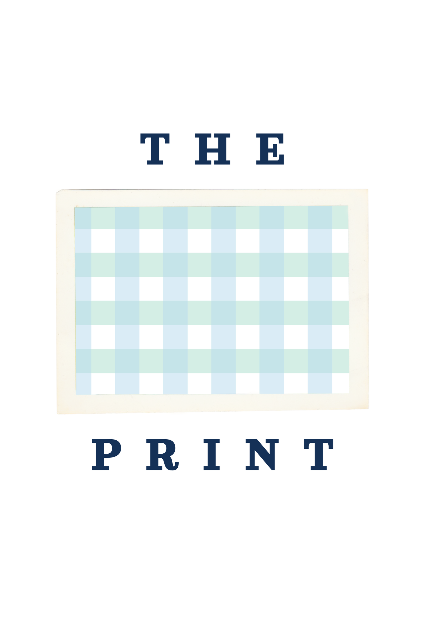 Framed checkered print with 'The Print' text on a white background