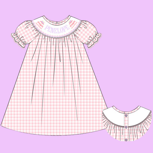 Personalized Birthday Cake Dress PREORDER (Ships Early/Mid August)