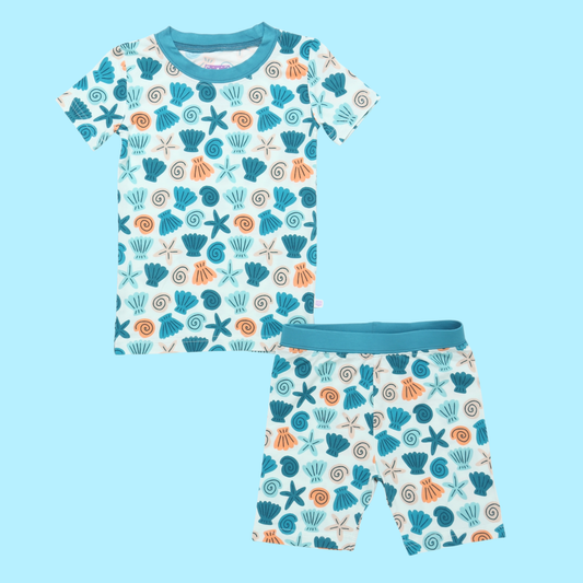 Blue Seaside Short PJ Set