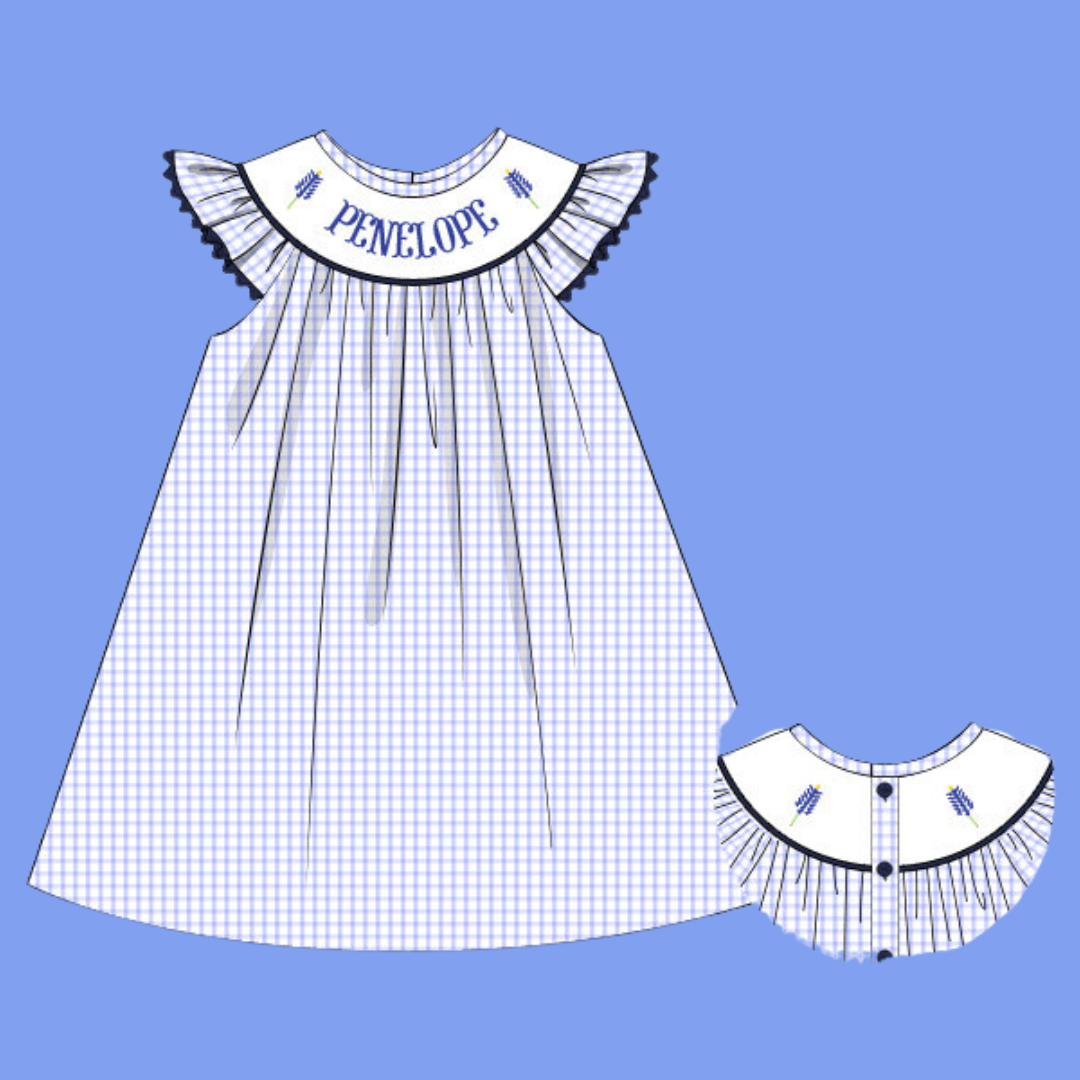 Personalized Bluebonnet Dress PREORDER (Ships Late May/Early June)