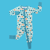 Blue Seaside Zipper Romper
