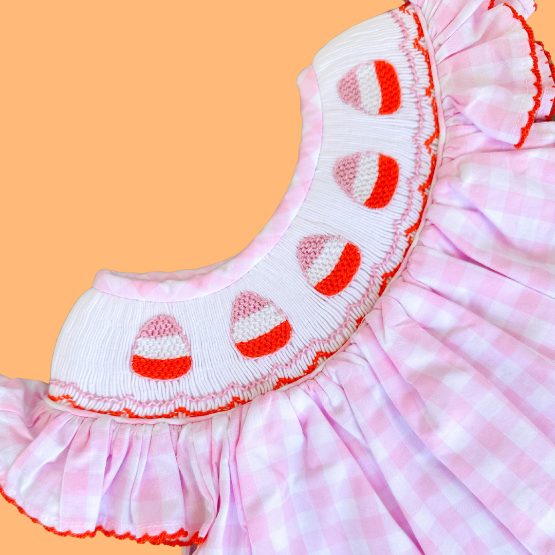 Pink Candy Corn Diaper Cover Set