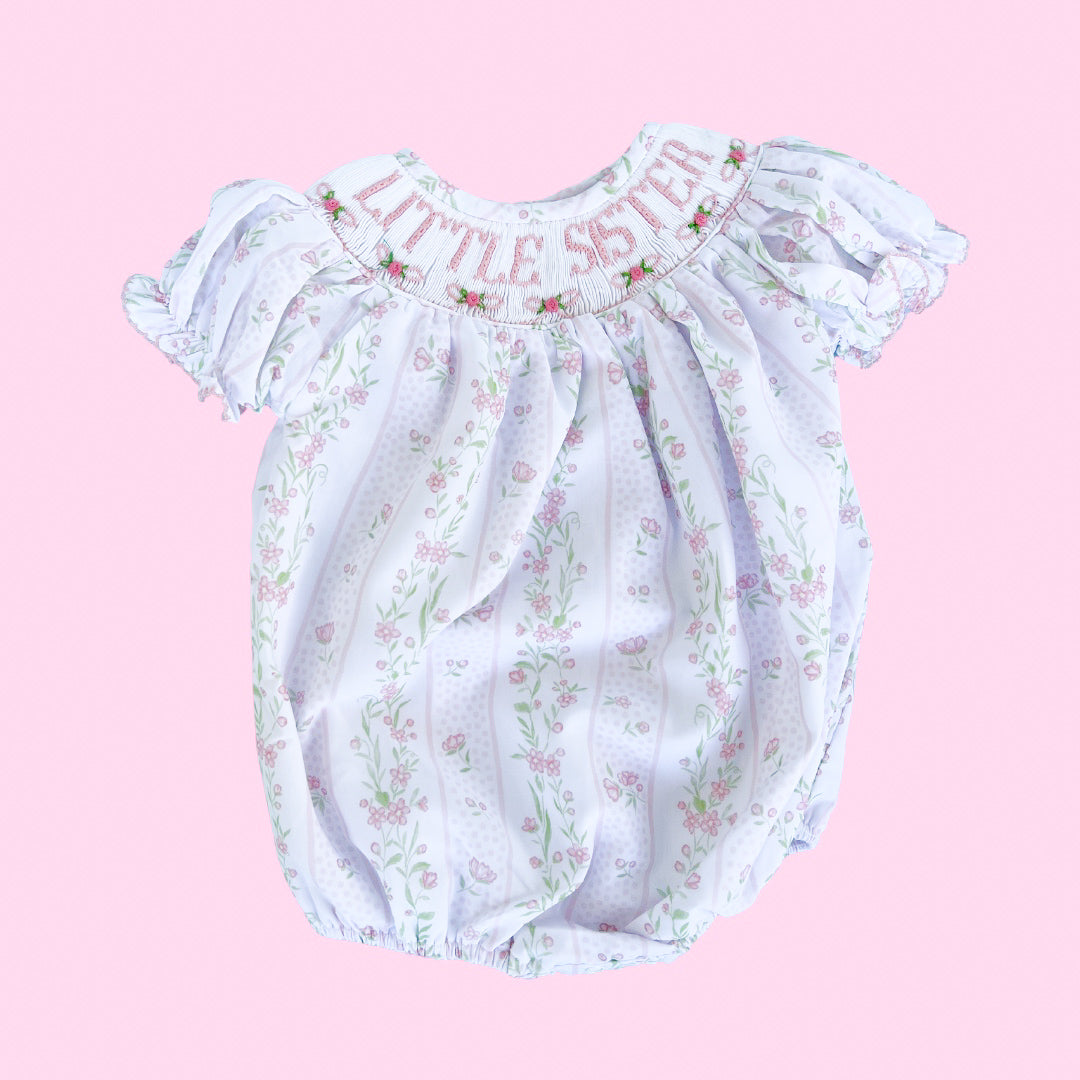 Personalized smocked hot sale bubble