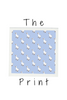 Pattern of small ducks on a blue background with text 'The Print' above and below.