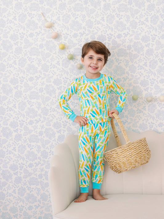 Blue Carrots PJ Set