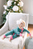 Pink and Green Candy Cane Premium Ruffle Romper