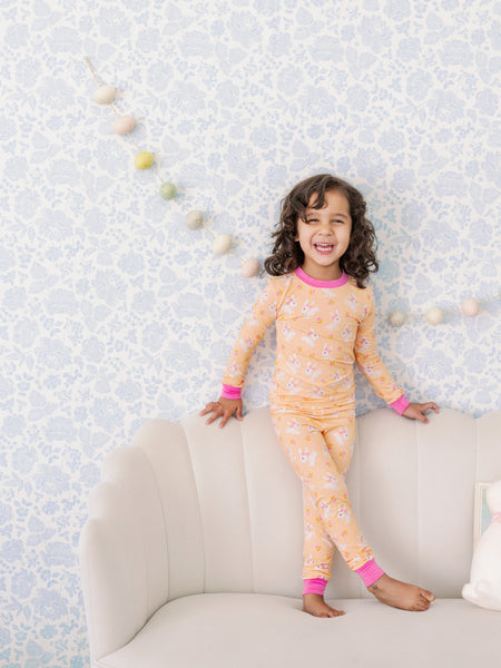 Hoppy Easter Bunny Bamboo PJ Set I Poppy Kids Co