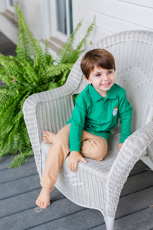 Santa Long Sleeve Boys' Polo I EMILY FAUVER X POPS