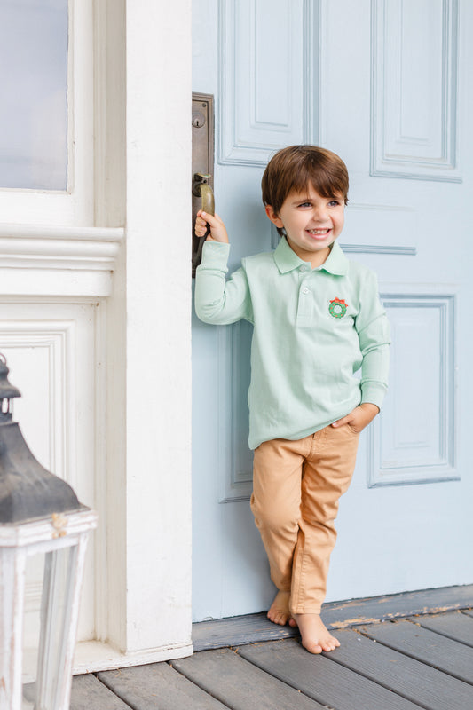 Wreath Long Sleeve Boys' Polo