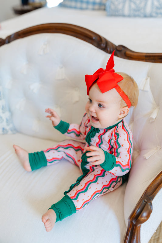 Starry Christmas Premium Ruffle Romper