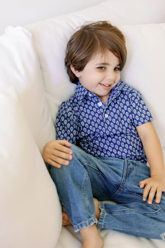 Sterling Block Print Boys' Polo