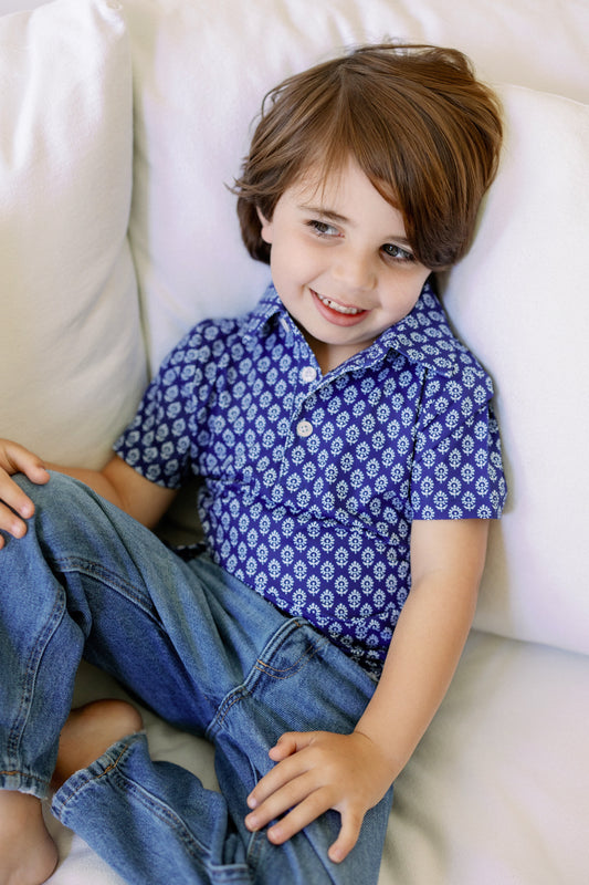 Sterling Block Print Boys' Polo