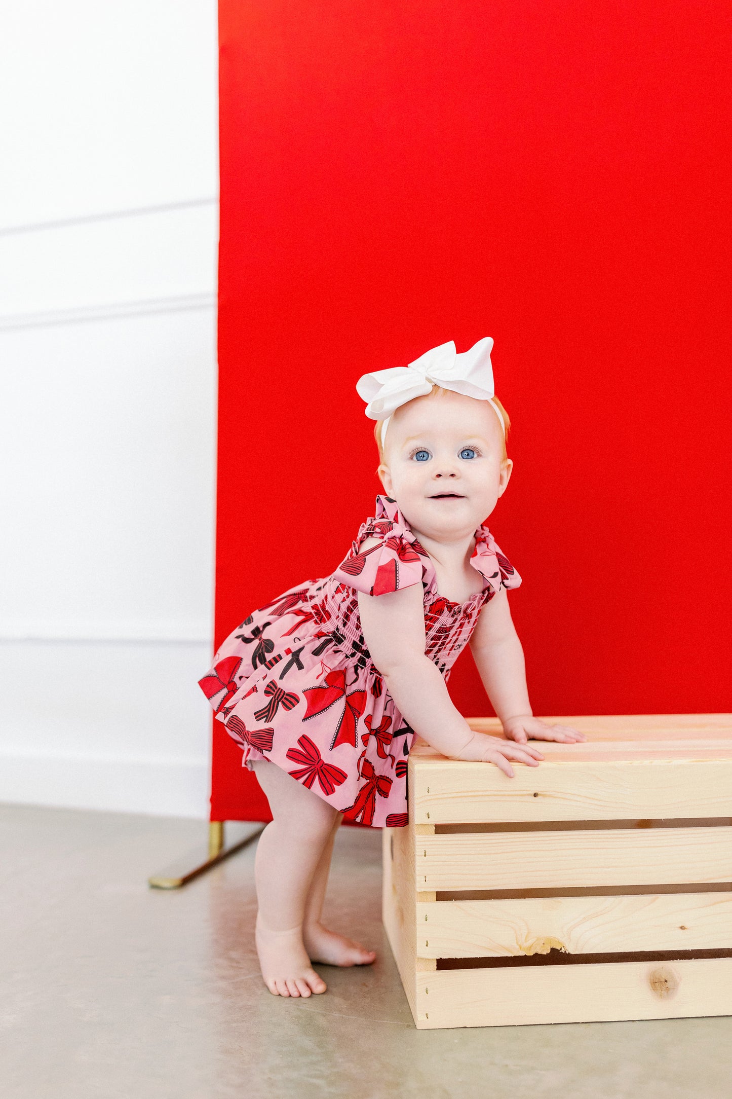 Red and Black Bows Diaper Cover Set