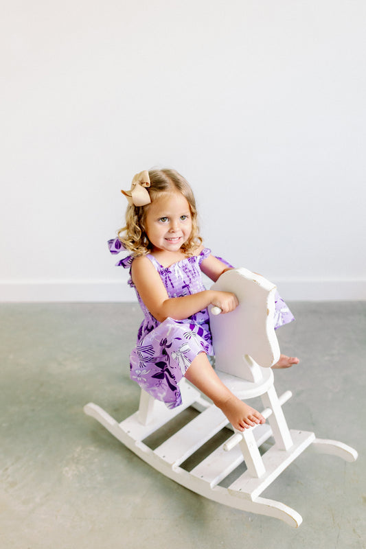 Purple and White Bows Dress
