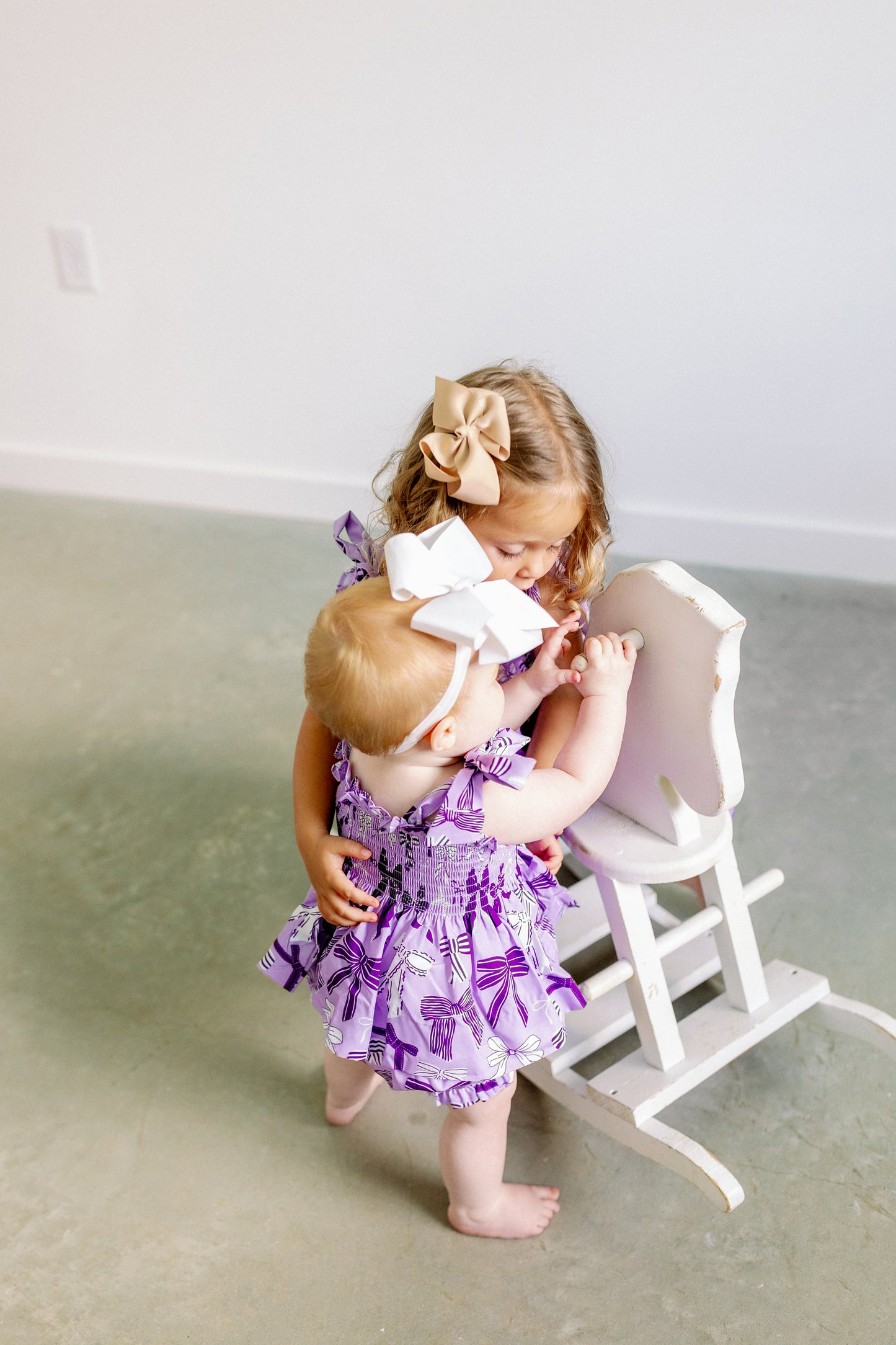 Purple and White Bows Dress