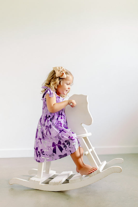 Purple and White Bows Dress