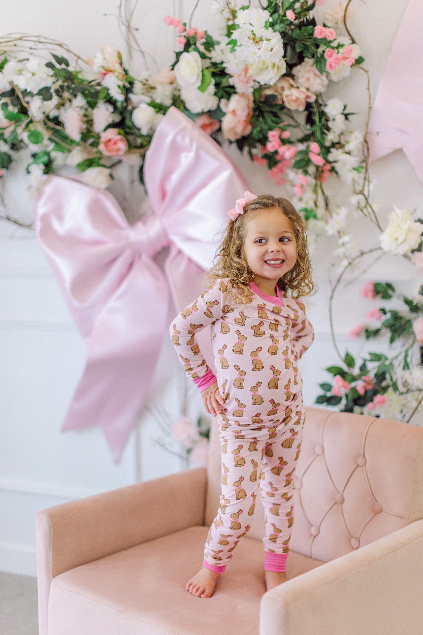 Pink Chocolate Bunny Premium PJ Set