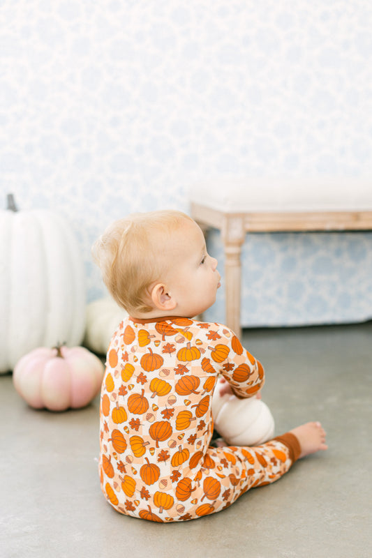 Fall Festival Premium Zipper Romper