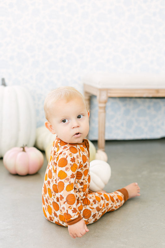 Fall Festival Premium Zipper Romper