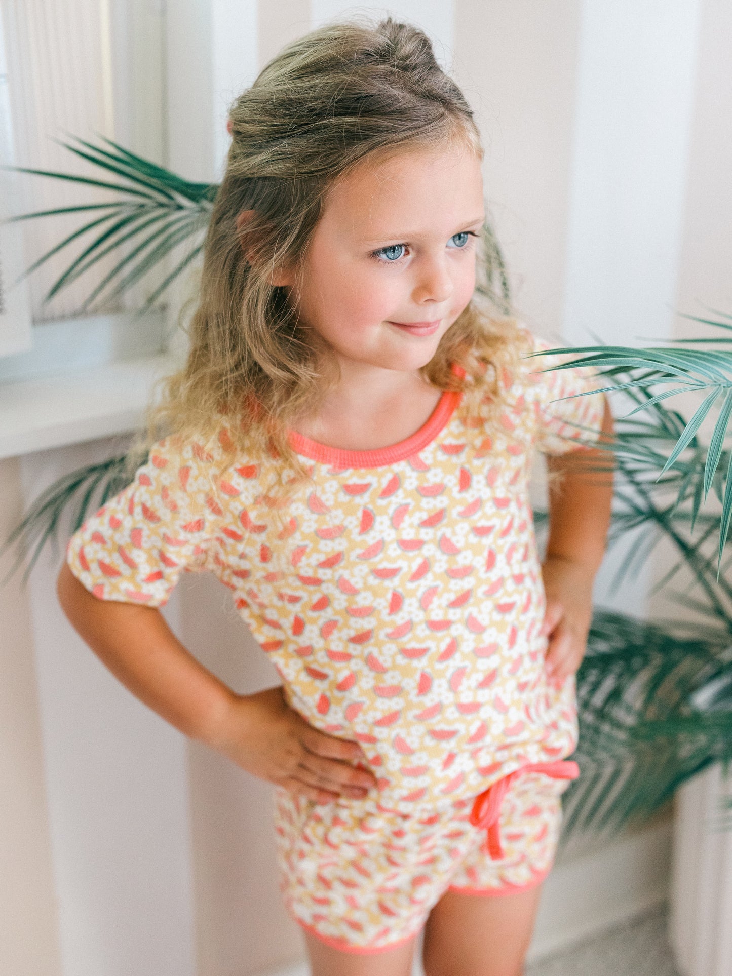 Floral Watermelon Short Set