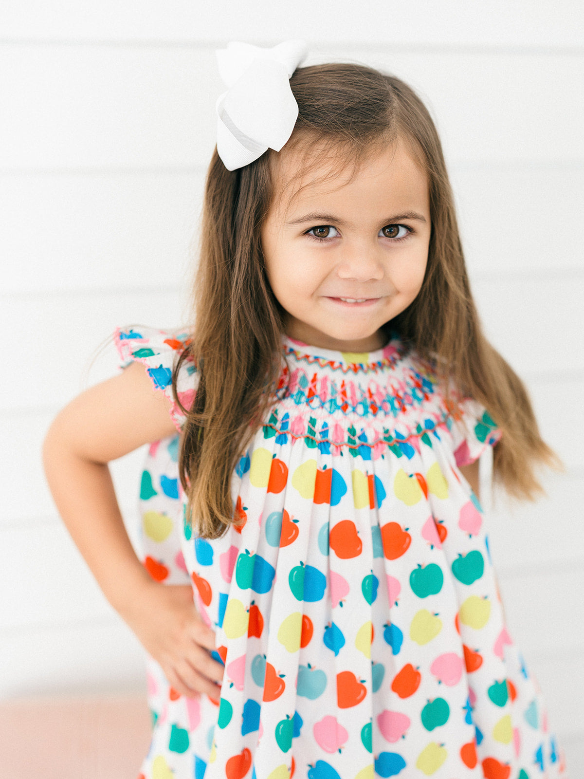 Apple of my Eye Smocked Dress I Poppy Kids Co 6