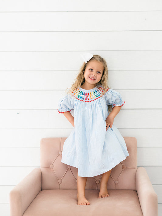 Blue Crayon Dress
