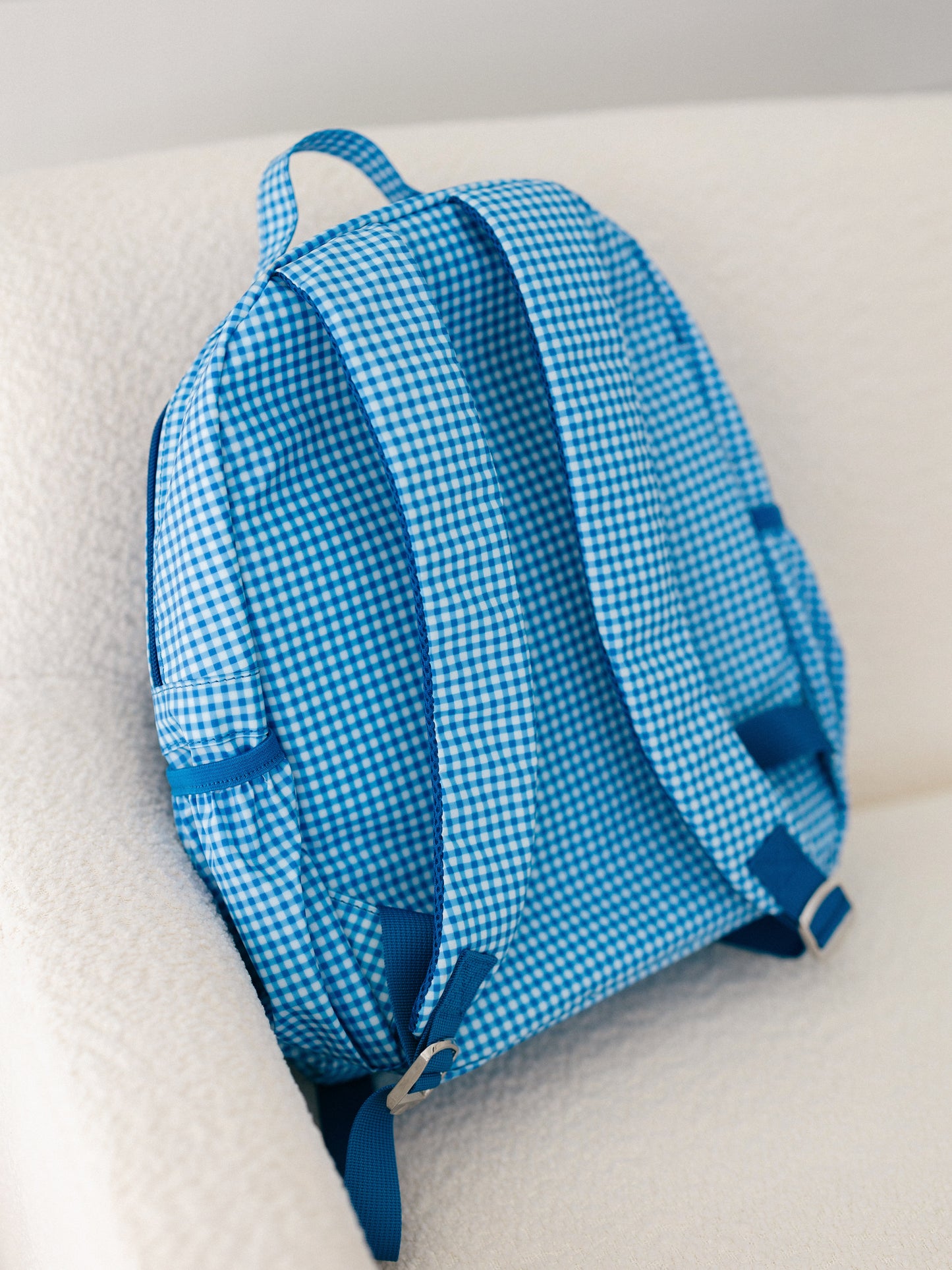 Blue Gingham Backpack