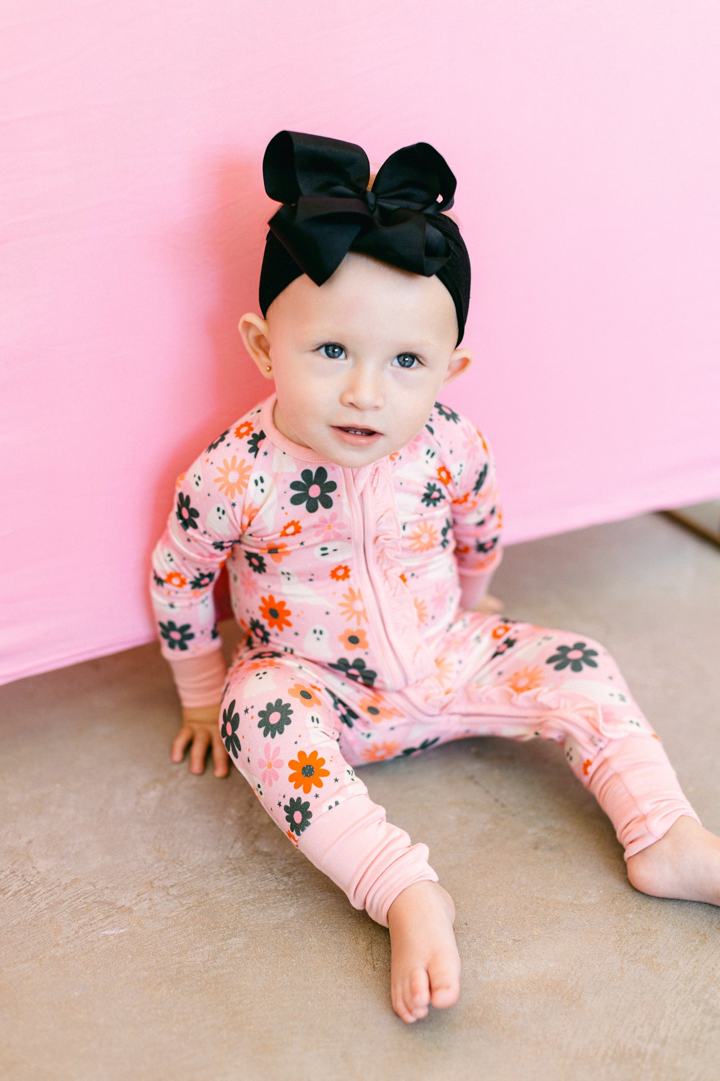 Groovy Ghosts Premium Ruffle Romper