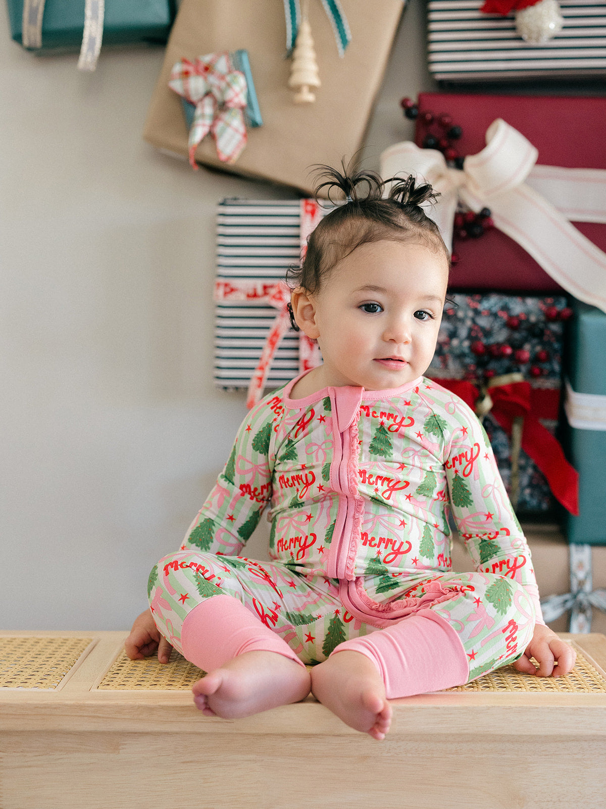 Merry and Bright Ruffle Romper