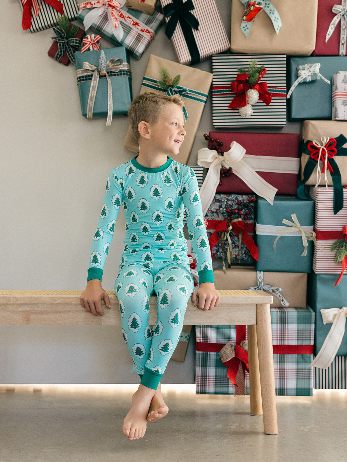Green Starry Tree PJ Set
