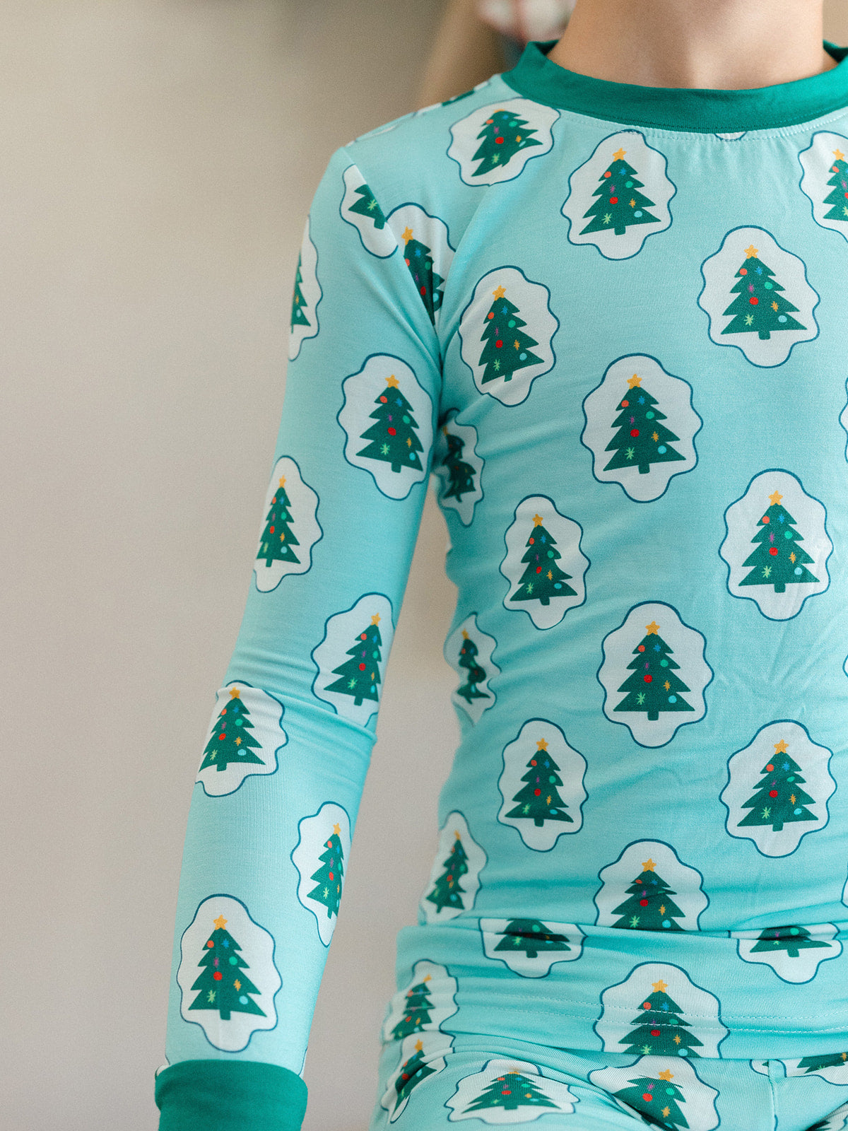 Green Starry Tree PJ Set