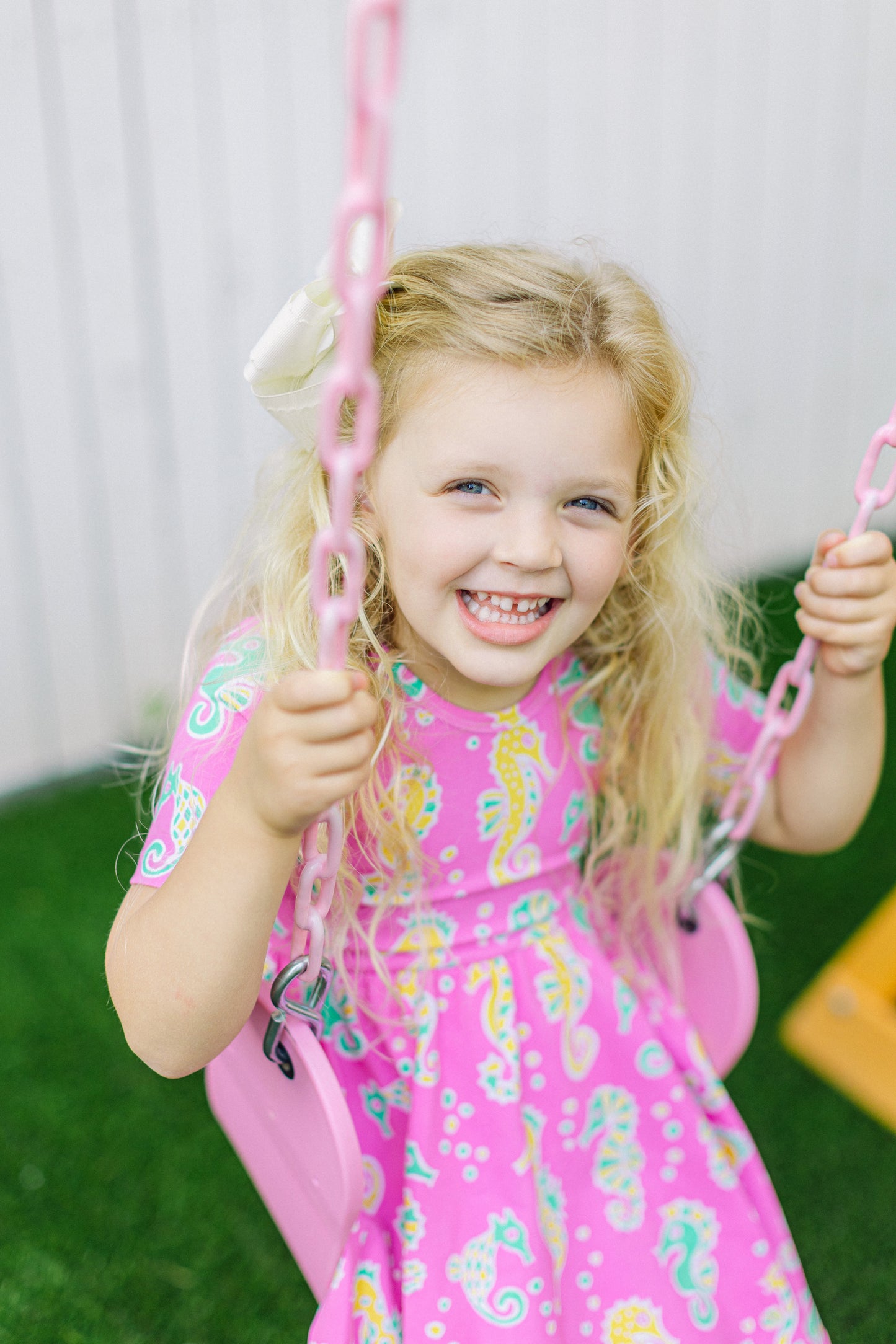 Pink Seahorse Twirl Dress