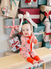 Candy Cane Ribbons Ruffle Romper