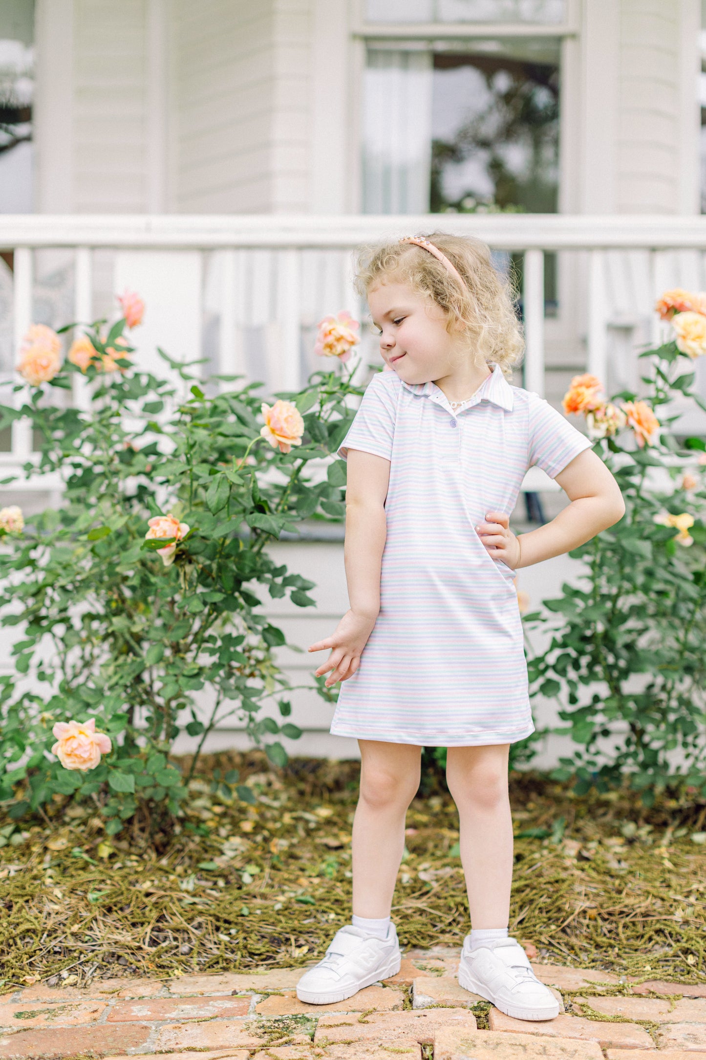 Pastel Stripes Polo Dress