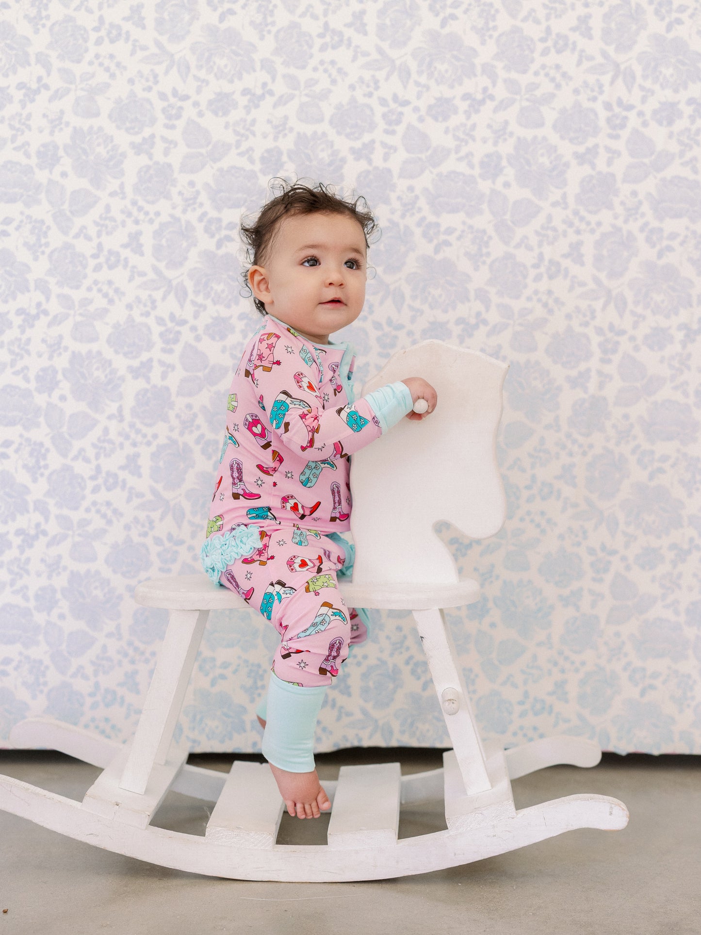 Girlie Boots Ruffle Romper