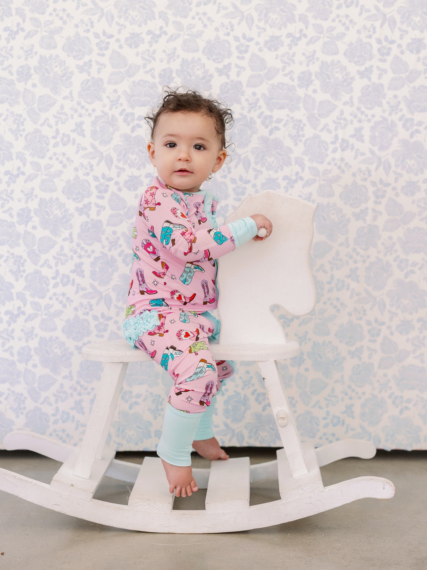 Girlie Boots Ruffle Romper