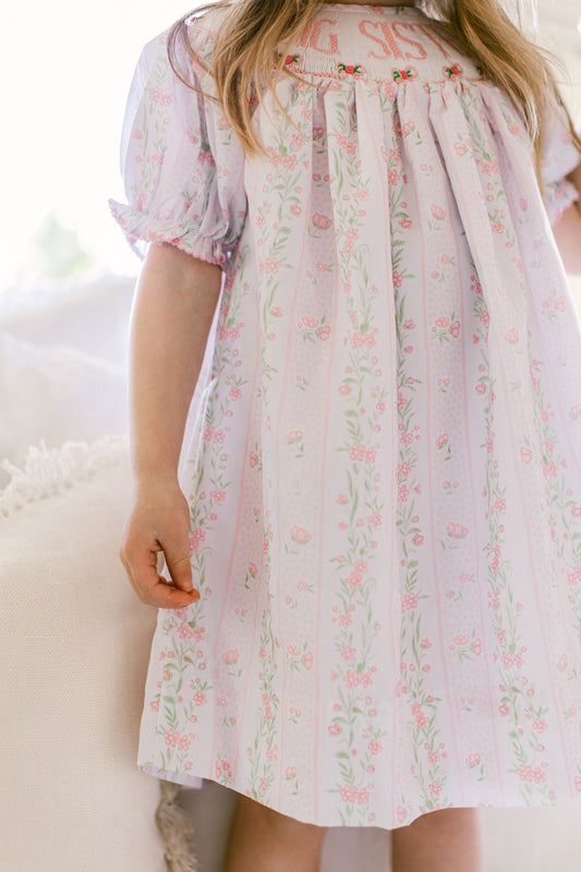 Pink Floral Big Sister Dress