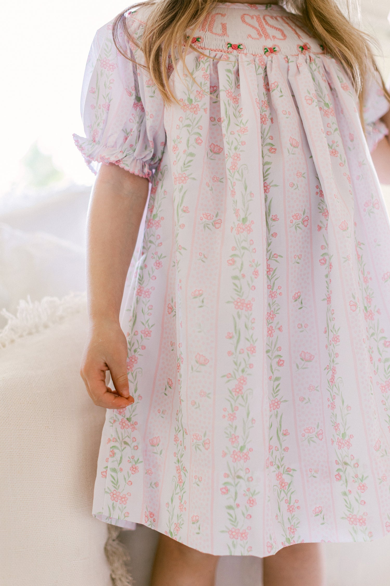 pink smocked dress Pink Smocked Heirloom Bishop Dress