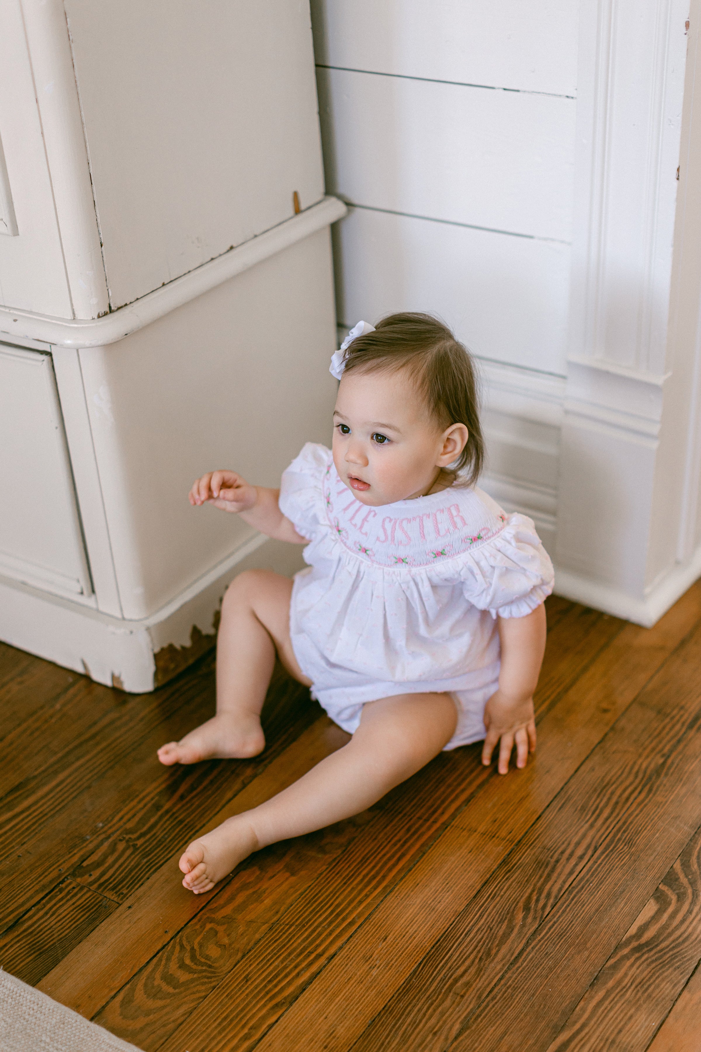 Smocked Bubble Little Sister I Poppy Kids Co