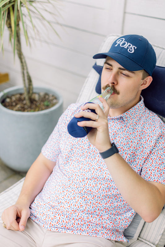 Navy and White Pops Hat