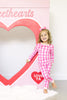 Pink Heart Check Premium PJ Set